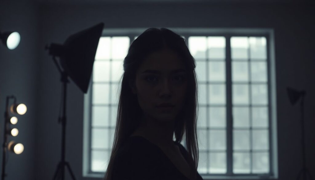 Постановка света в минималистичном кине - иллюстрация