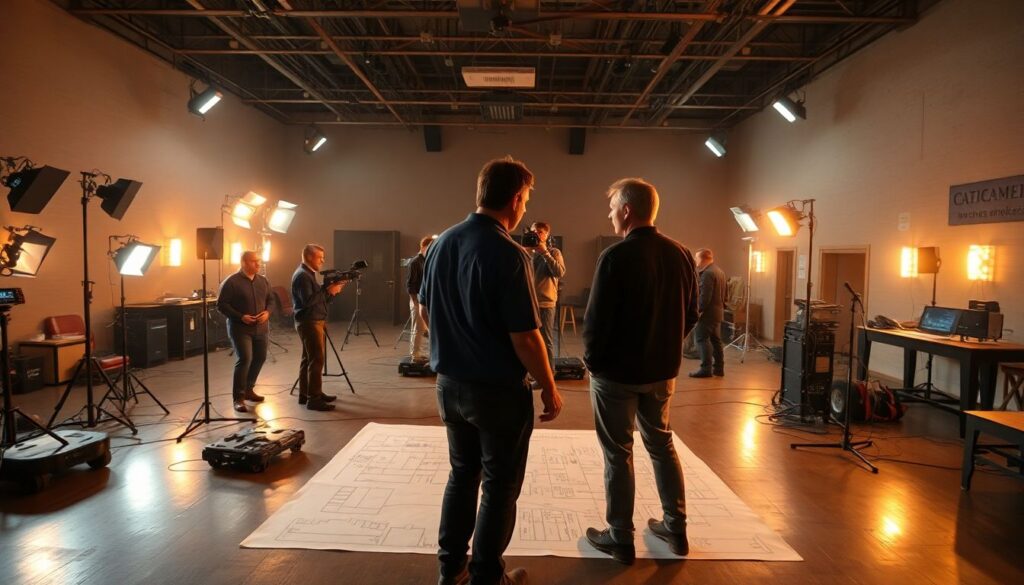 Эргономика съемочной площадки и работа команды - иллюстрация