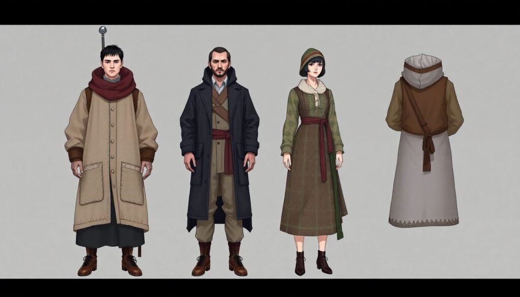 Как подбирать стили одежды персонажей для создания правдоподобности - иллюстрация