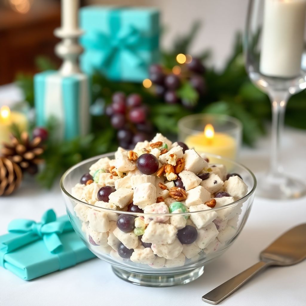 Салат Тиффани с курицей и виноградом — классический рецепт с фото пошагово